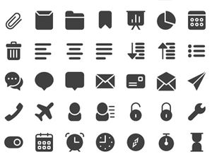 Changeable color 200+ flat monochrome business icons download