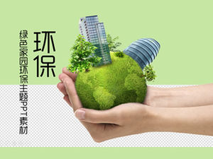 Zielony temat ochrony środowiska w domu materiał ppt