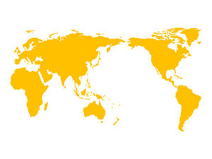 线条色块多种可编辑世界地图ppt素材模板