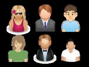 512 personaj transparent avatar png pictogramă material din diverse industrii de fundal