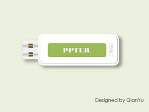ppt elle boyanmış gerçekçi USB flash sürücü-USB flash sürücü ppt malzemesi