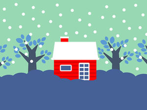 ppt draw small house tree and other life tools icon material