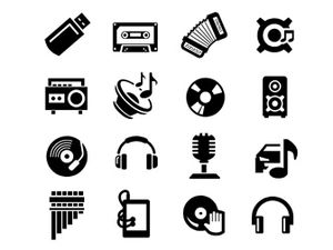 Instruments de musique Audition Media Entertainment Tools PPT Clip Icon