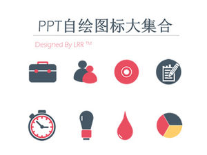 Eine große Sammlung selbstgemalter PPT-Icons