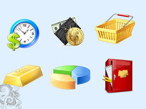 Unduhan ikon mata uang, koin, celengan, ppt terkait keuangan