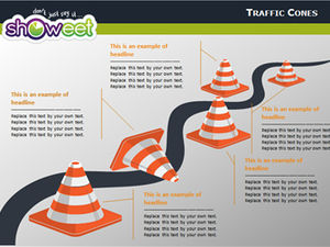 Traffic safety roadblock road cone ppt material