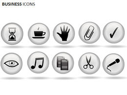 Télécharger l'icône ronde du bouton business PPT