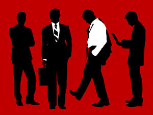 114 sets of business people silhouettes ppt material download