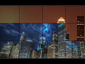 Segmentazione dell'immagine, cambio di puzzle, modello di effetti speciali per album ppt con effetti dinamici