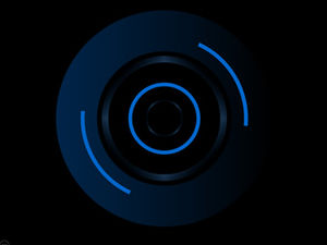 Темно-синие технологии ощущают крутой круг и вращение круга ppt спецэффекты
