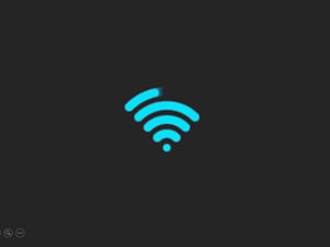 Ícone de exibição do sinal Wifi ppt pequena animação