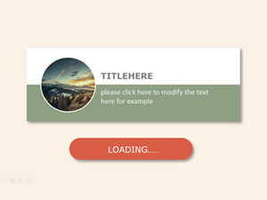 Three-color style loading loading transition page ppt special effect template