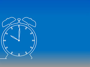 Walking clock linear animation ppt template