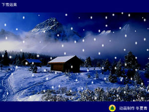 Realistic falling snow ppt animation special effects