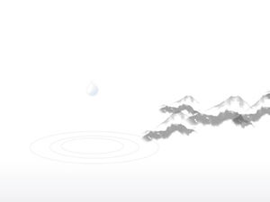 Una gota de agua ondula la animación del efecto ppt.