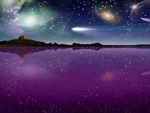 Meteor che vola veloce, cielo stellato, modello ppt punto di luce