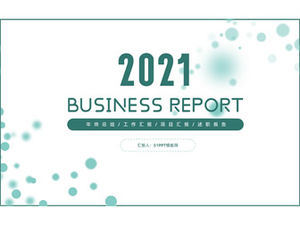 Lindos pontos e manchas modelo de ppt de relatório de negócios fresco pequeno