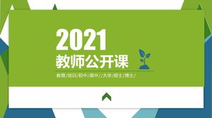 Modelo de ppt geral de turma aberta do professor 2021 verde e simples