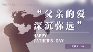 Ciepła sylwetka dzień ojca miłość szablon promocji ppt ojca
