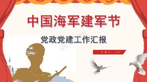 Modelo de ppt de relatório de trabalho do exército da marinha chinesa