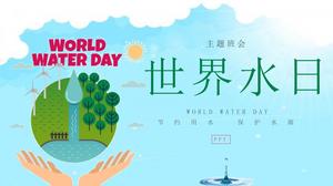 PPT-Vorlage zum Thema Weltwassertag auf der Erde