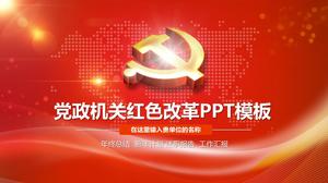 Modèle de ppt de réforme rouge du parti atmosphérique et du gouvernement