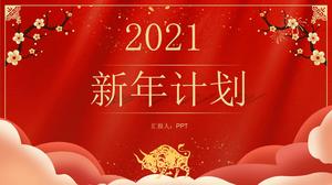 Templat ppt rapat tahunan rencana Tahun Baru 2021