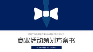 Template ppt buku rencana kegiatan bisnis biru sederhana