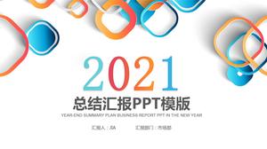 Allgemeine ppt-Vorlage für die jährliche Arbeitszusammenfassung des Unternehmens 2021