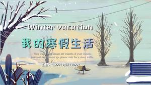 Simple my winter vacation life ppt template