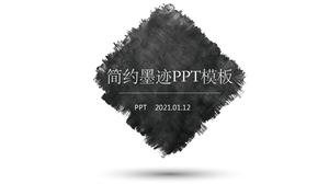 간단한 검정 잉크 사업 계획 ppt 템플릿