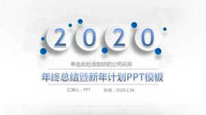 Blaues Mikrosom 2021-Jahresendzusammenfassung ppt-Vorlage