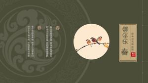 Chiński styl starożytnej poezji szablon ppt