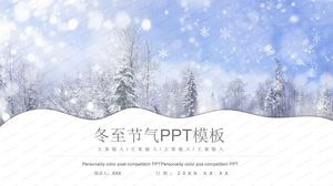 Modelo de ppt de promoção de festival de solstício de inverno simples azul