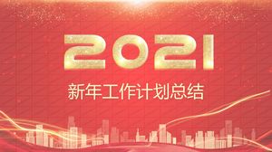 2021 붉은 축제 사업 새해 작업 계획 요약 ppt 템플릿