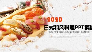 Template ppt masakan sushi gaya Jepang
