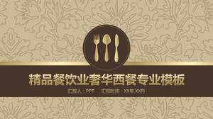 Luxury western restaurant etiquette ppt template