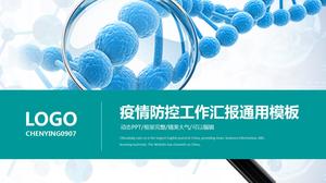 Relatório de trabalho de prevenção e controle de epidemias simples azul, modelo de ppt geral
