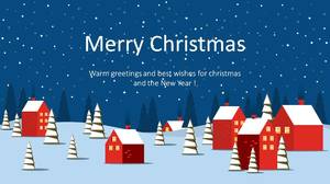 Ppt template for christmas greeting card