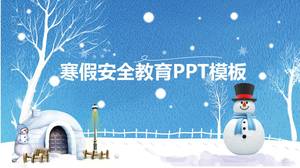 Blue winter holiday ppt template