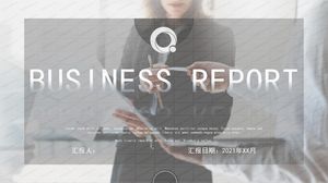 Gray elegant business style year-end work report ppt templateGray elegant business style year-end work report ppt template