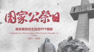 Narodowy Dzień Pamięci Nanjing Masakra upamiętniający szablon ppt