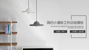 Gray minimalist interior design description ppt template