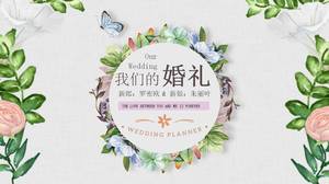 Romantic wedding invitation ppt template