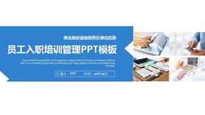 Blaue PPT-Vorlage für Mitarbeitereinführungsschulungen