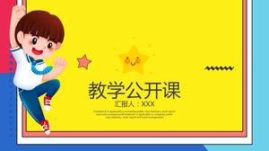 Yellow cartoon school teaching open class general ppt template Yellow cartoon school teaching open class general ppt template
