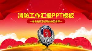 Firefighter work report ppt template Firefighter work report ppt template