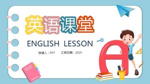 Letter background english speaking lesson ppt template