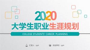 Plantilla ppt de planificación de carrera de entrada de estudiante universitario