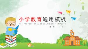 Cartoon elementary education universal ppt template